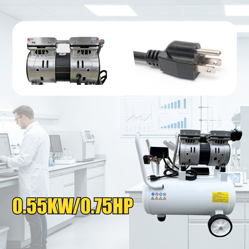 550W 24L Portable Dental Medical Air Compressor Oil Free Tank for Dental Use gallery