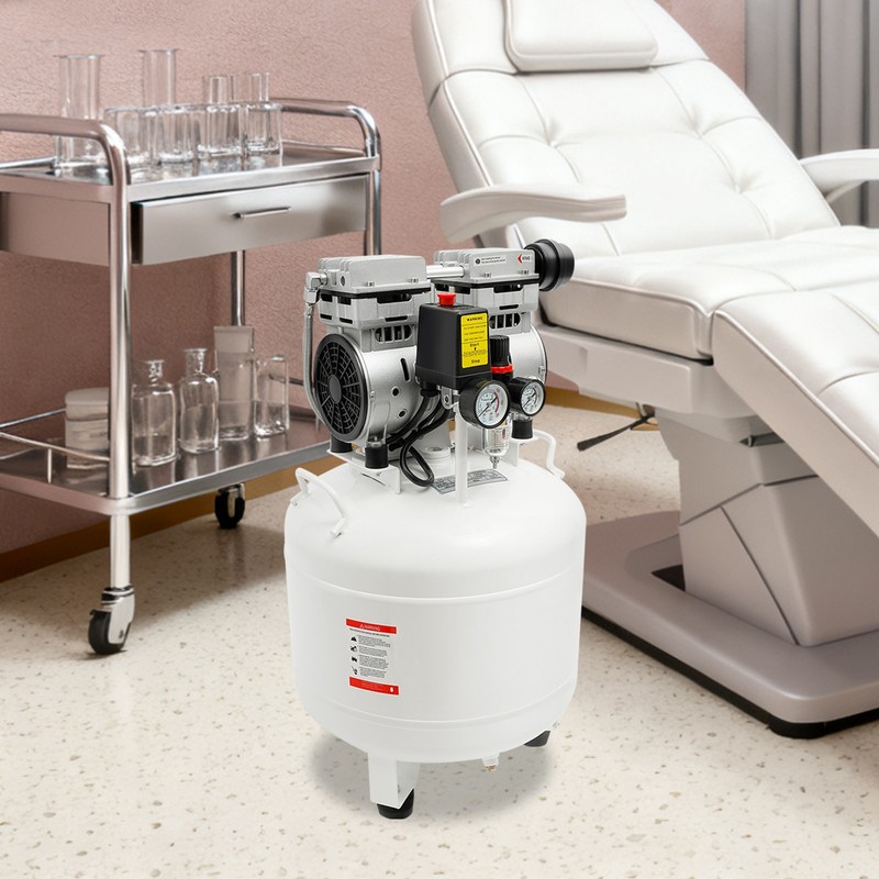 40L Dental Medical Air Compressor Silent Air Compressor Oilless Air Pump 115PSI